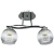 Lampa sufitowa chromowana szklana 2-punktowa 8912/2 z serii CLEO - Lampy Elem